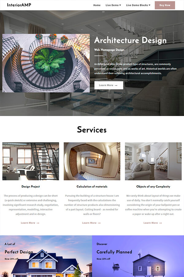 Architecture Web Homepage Design