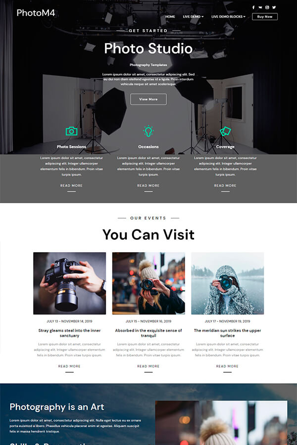 Photo Studio Website Template