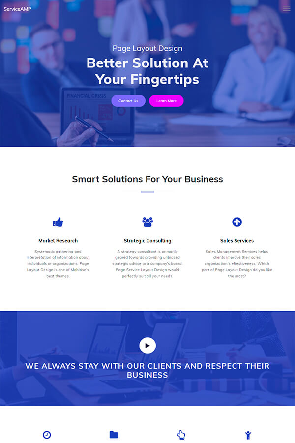 Service Page Layout Design