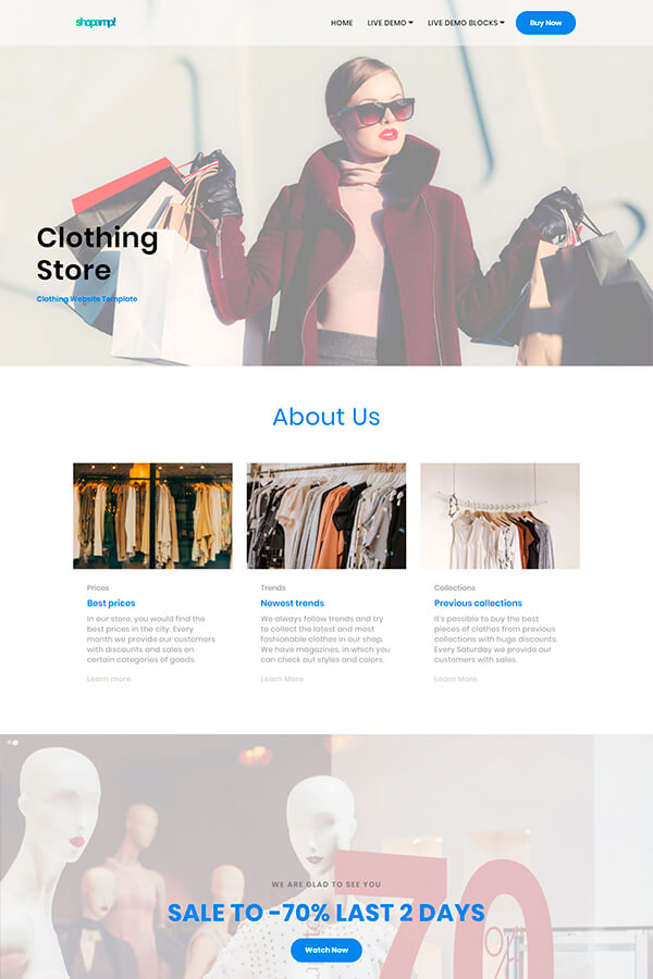 Clothing Website Template